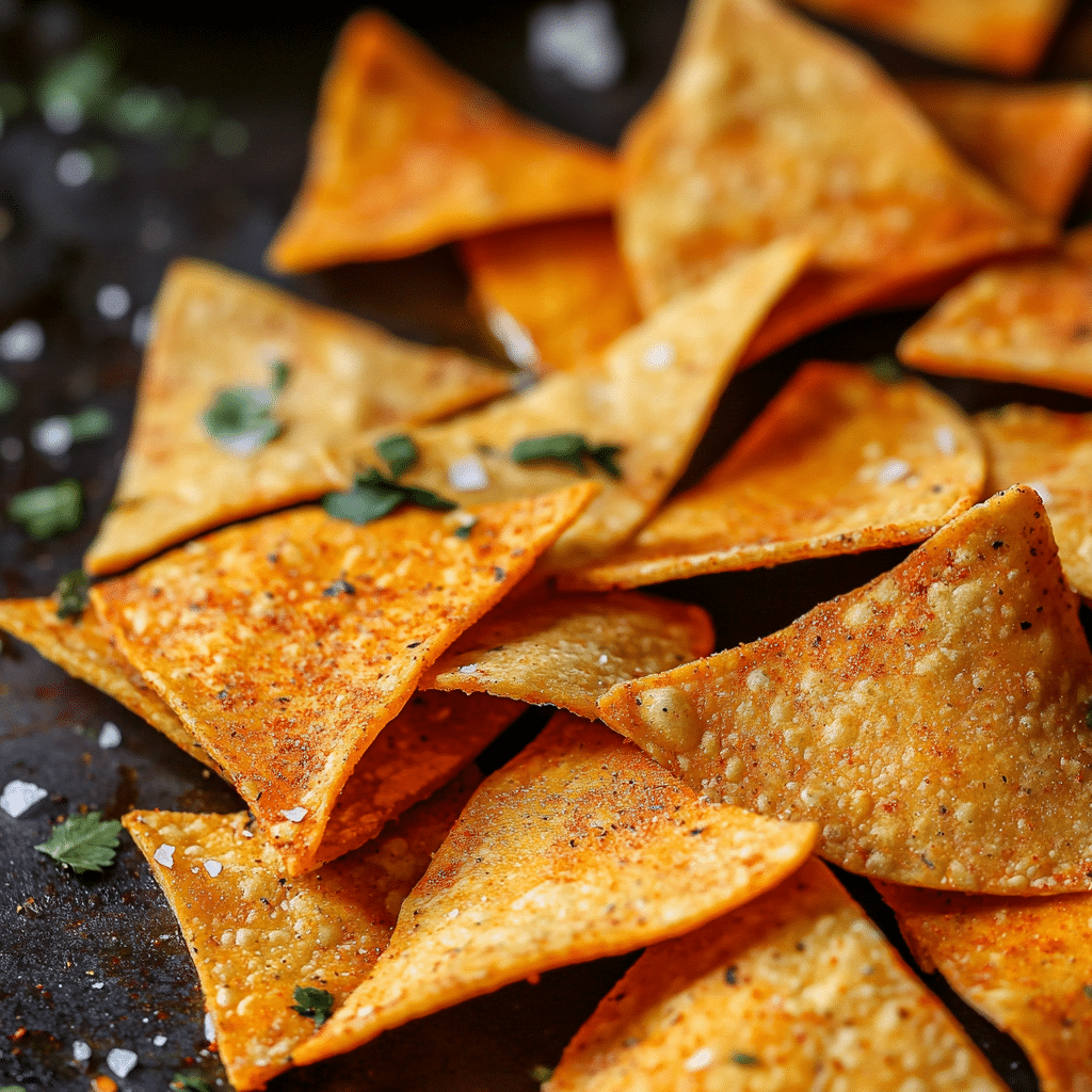 Baked Pumpkin-Shaped Tortilla Chips