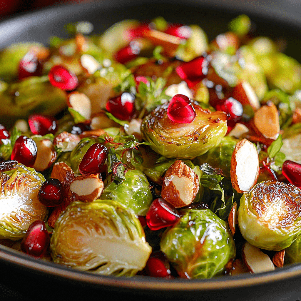 Brussels Sprouts Salad with Pomegranate Vinaigrette