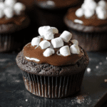 Chocolate Cauldron Cupcakes with Marshmallow Filling