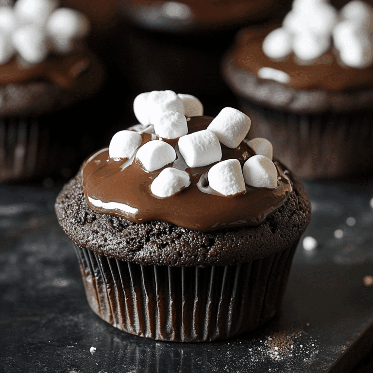 Chocolate Cauldron Cupcakes with Marshmallow Filling