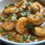 Coconut Curry Shrimp with Peas