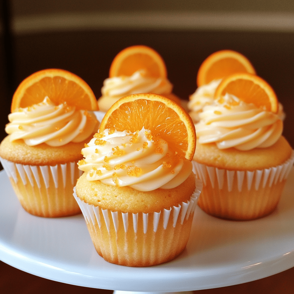 Creamsicle Mini Cupcakes with Orange Vanilla Frosting