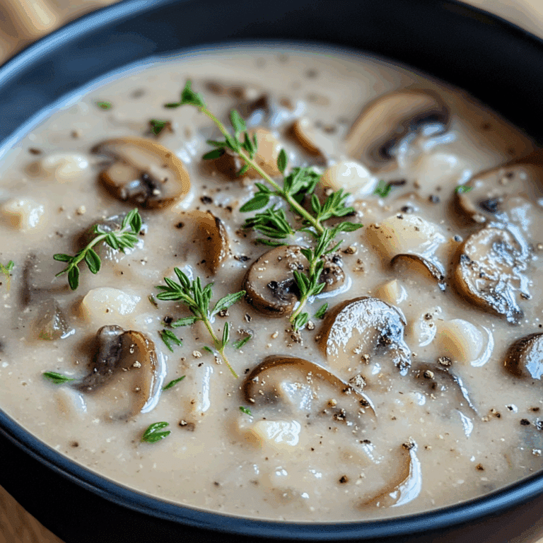 Creamy Mushroom Pastina Soup
