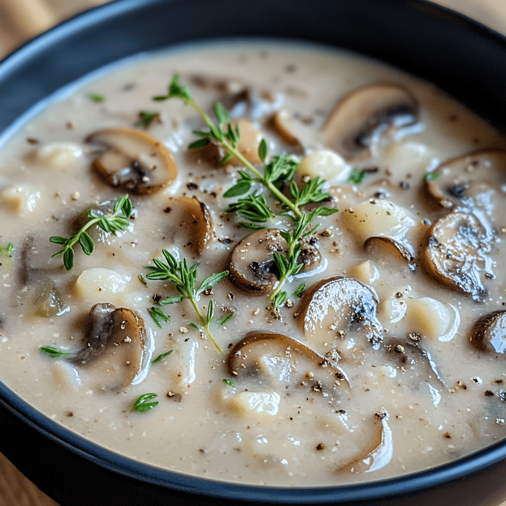 Creamy Mushroom Pastina Soup