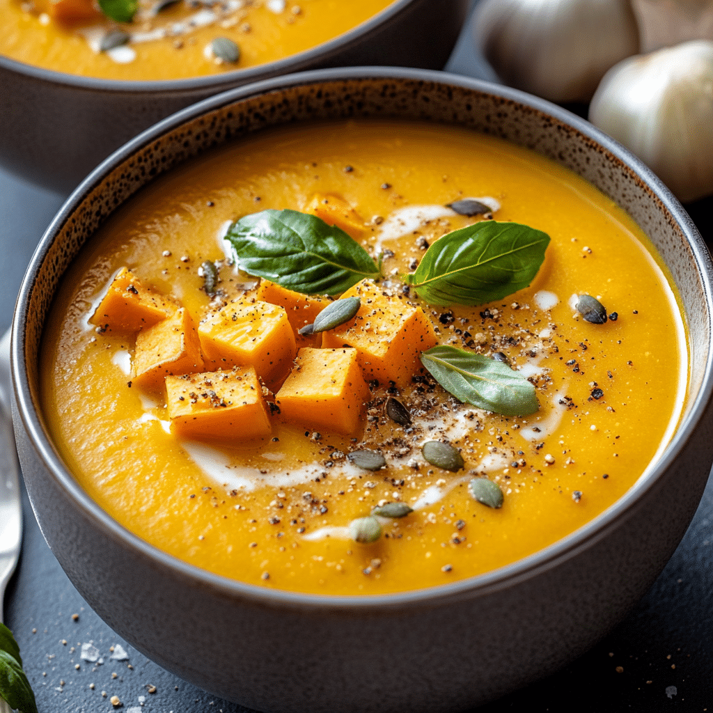 Creamy Pumpkin and Sweet Potato Soup