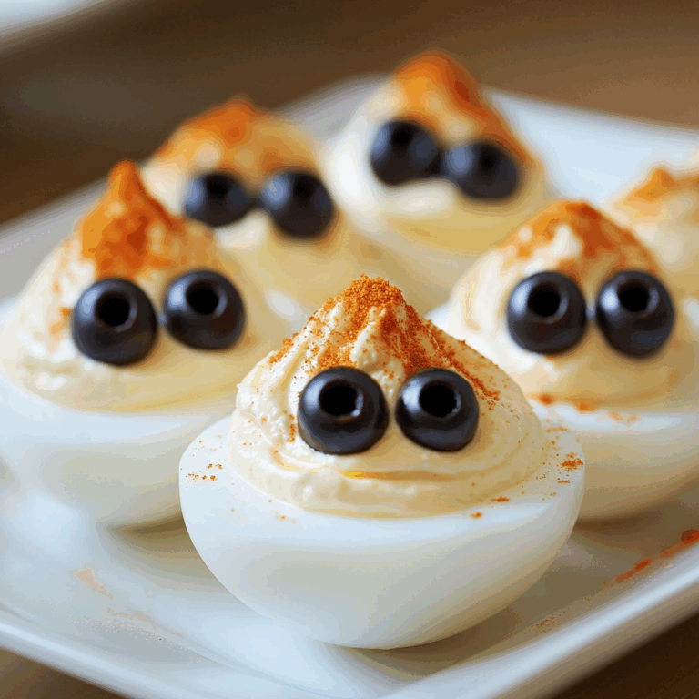 Fun Deviled Eggs with Olive Eyes