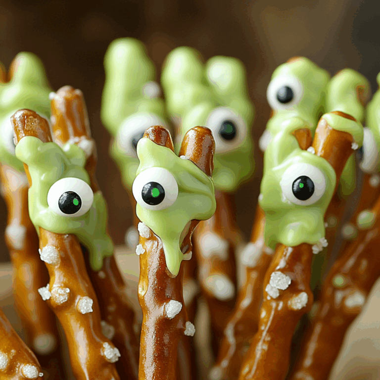 Fun Green Pretzel Sticks with White Chocolate