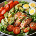 Grilled Salmon Cobb Salad with Mustard Vinaigrette