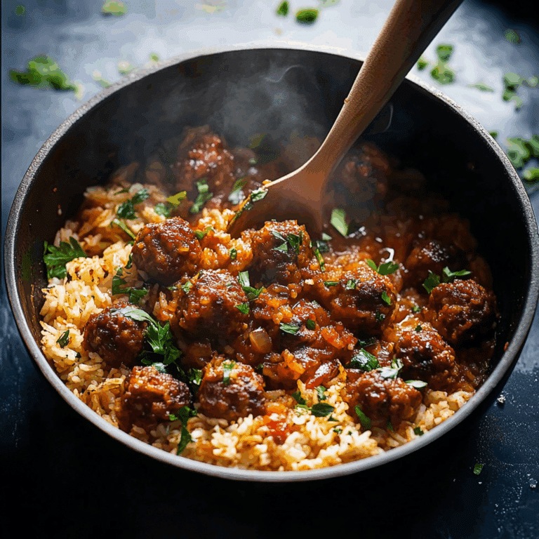 Meatballs and Rice