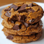 Peanut Butter Chocolate Pumpkin Cookies