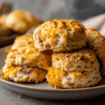 Protein Biscuits with Smoked Turkey and Cheddar Cheese
