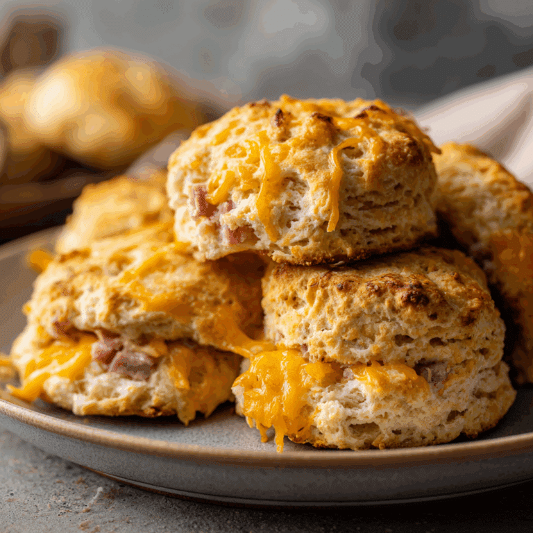 Protein Biscuits with Smoked Turkey and Cheddar Cheese