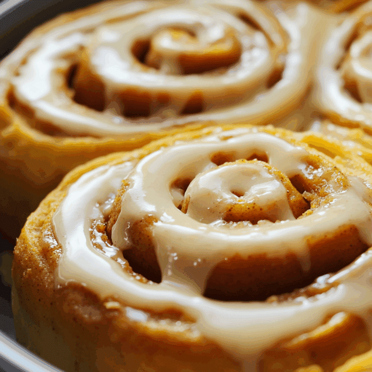 Pumpkin Cinnamon Rolls with Maple Cream Cheese Frosting