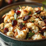 Roasted Cauliflower Salad with Almonds and Cherries