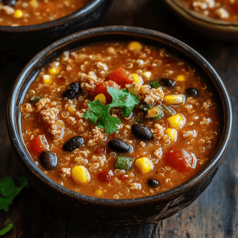 Southwest Turkey Quinoa Soup