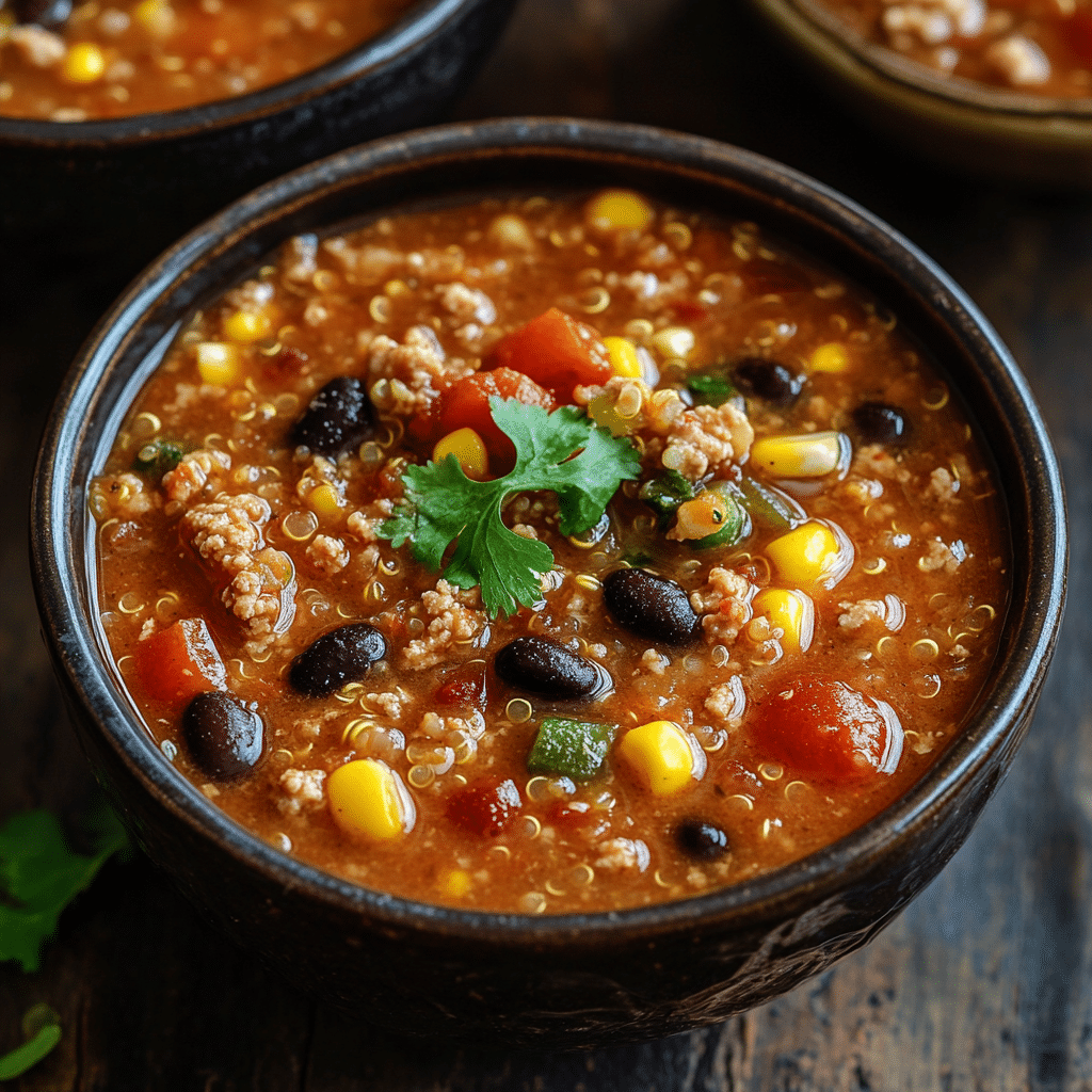 Southwest Turkey Quinoa Soup