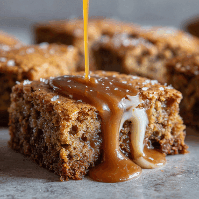 Sticky Toffee Blondies with Sea Salt Toffee Sauce