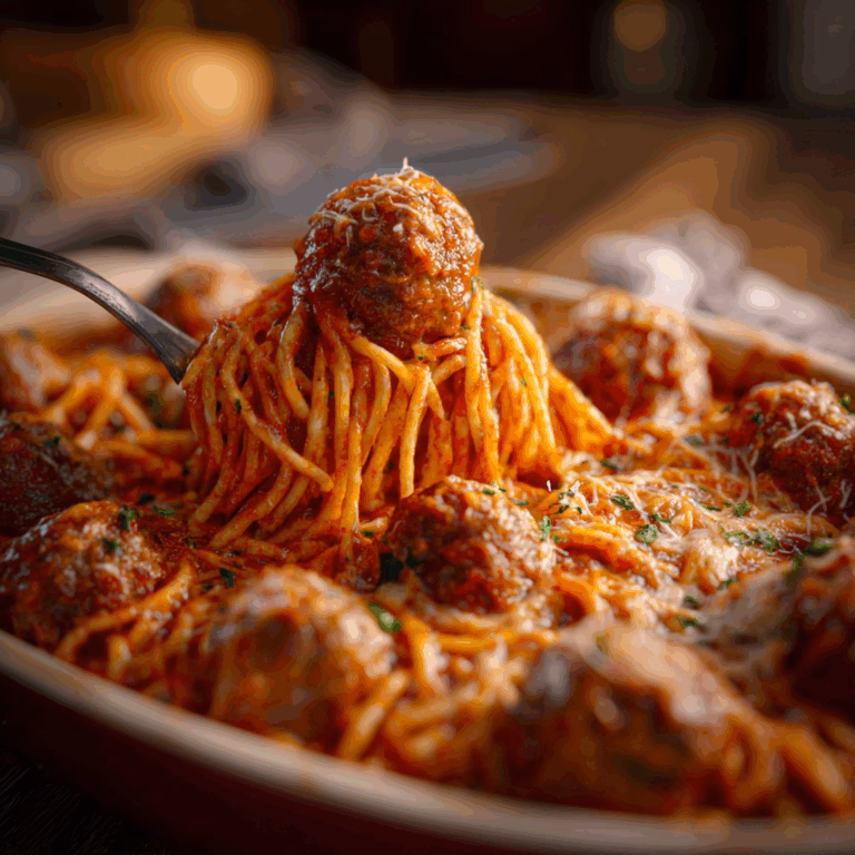 Baked Spaghetti and Meatballs
