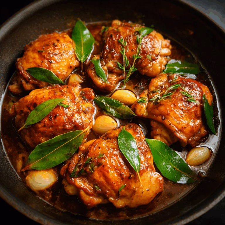 Chicken Adobo with Garlic and Soy Sauce