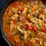 Chicken Tomato Rice Soup