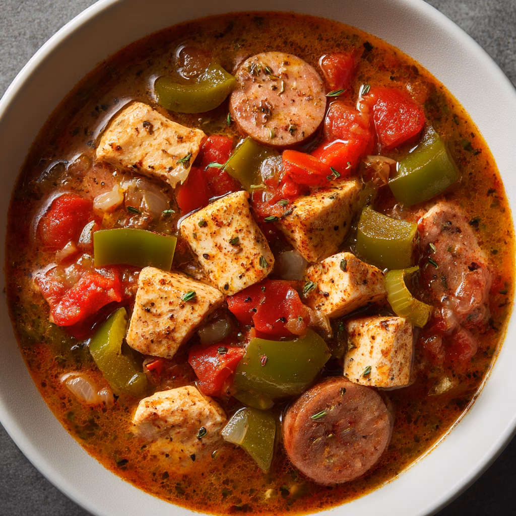 Instant Pot Creole Chicken and Turkey Sausage