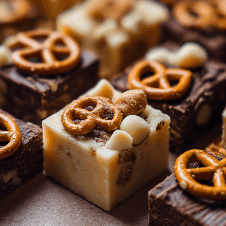 No-Bake Reindeer Tracks Fudge