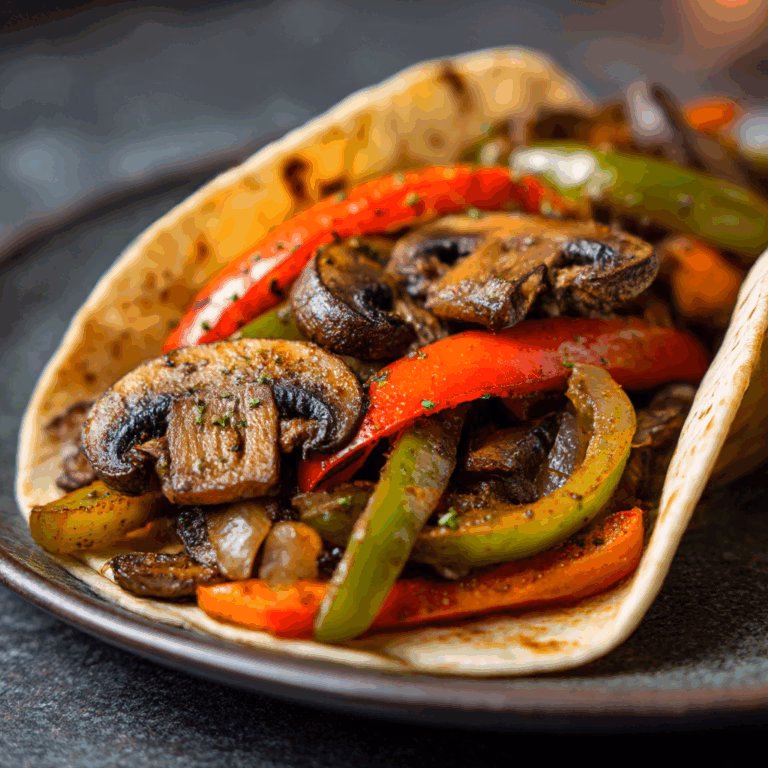 Portobello Mushroom Fajitas with Bell Peppers