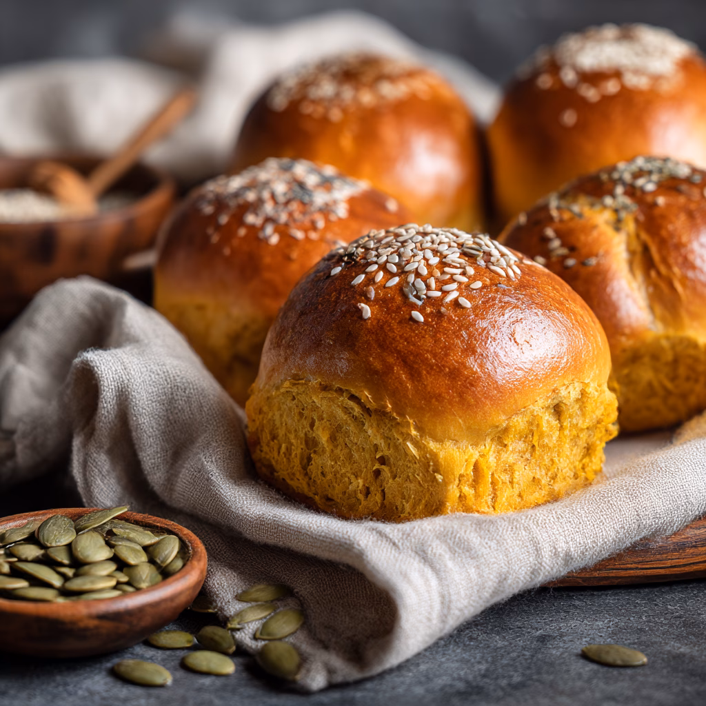 Soft Pumpkin Dinner Rolls