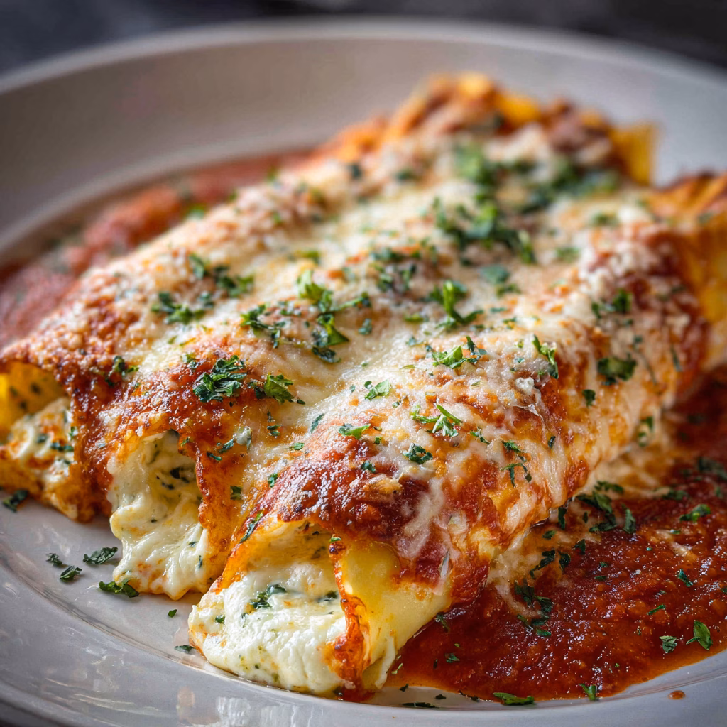 Three Cheese Manicotti